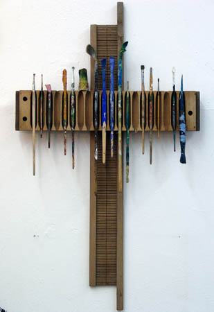 Es ist ein Kretz mit der Malerei